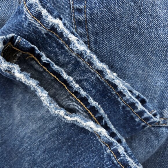 POLO RALPH LAUREN Relaxed Tapered Jeans Distressed Ripped Batero Wash Women's 27 - Picture 5 of 10